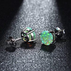 Green Opal Earring